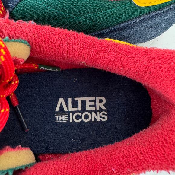 Reebok Alter the Icons Concept Sneaker Men 10.5 Green Blue Leather Ripple DV7193 - Picture 7 of 11